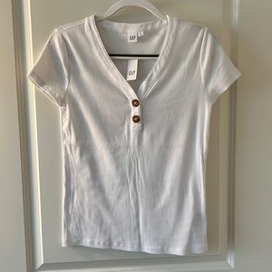 GAP V-neck rib knit top
